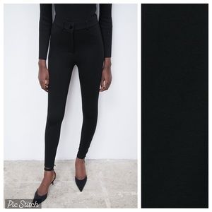 Zara Black High-Waisted Leggings
